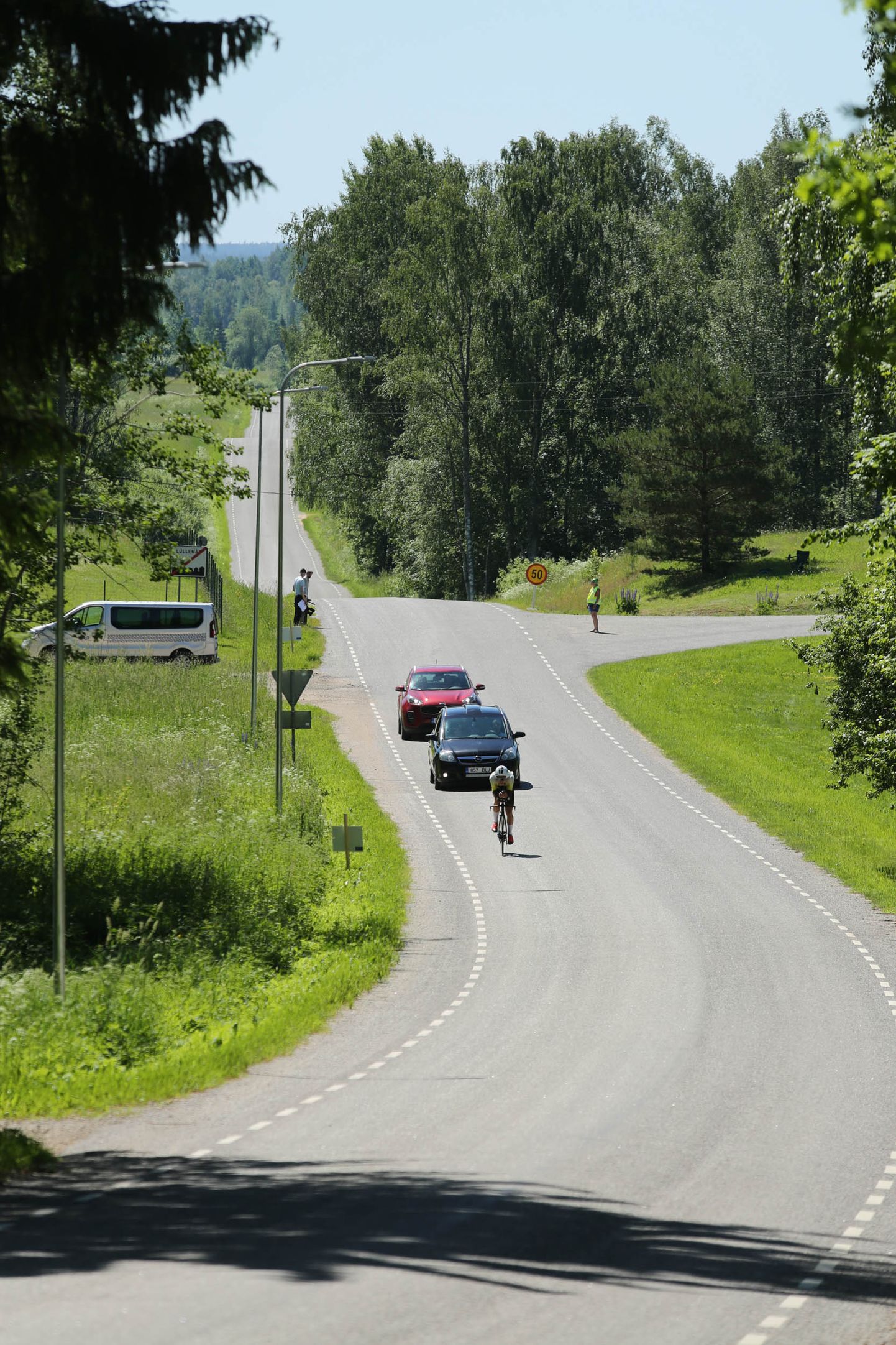 Eesti meistrivõistlused maanteerattasõidus eraldistardist Lüllemäel.