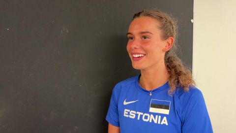 Estonian athletics talent's career continues at the same city's university where she just won World Championship silver