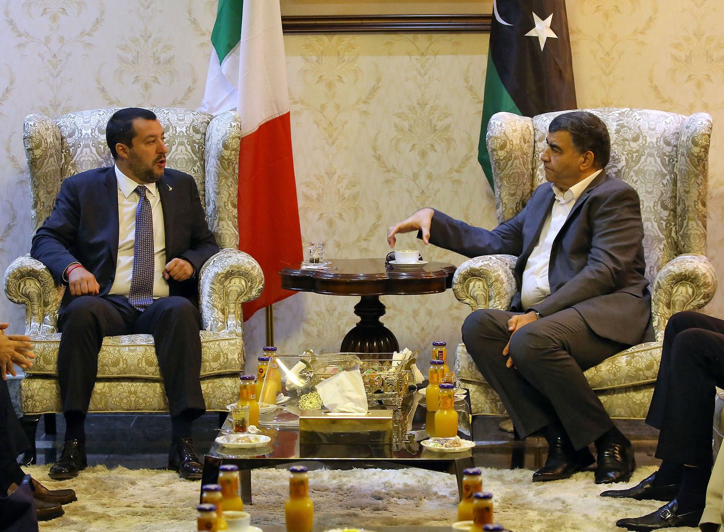Matteo Salvini kohtus Liibüa valitsusametnikuga.