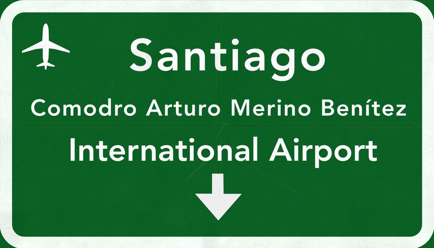 Tšiili Santiago Arturo Merino Beníteze rahvusvahelise lennujaama silt