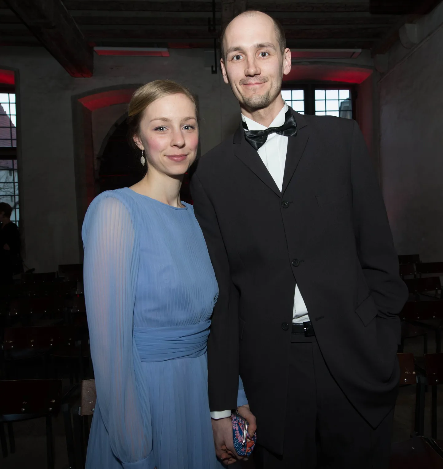 Maria Uppin ja Kristjan Sarv Eesti teatriauhindade jagamisel