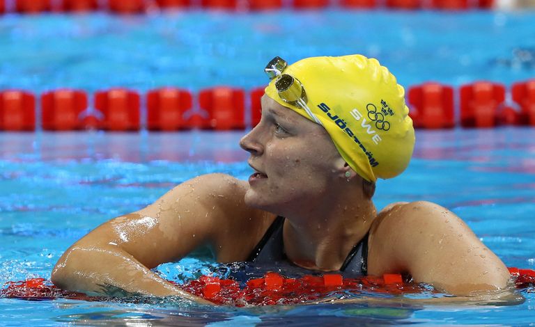 Rootslanna Sarah Sjöström võitis 100 meetri liblikujumises pronksmedali. Kokku on tal Riost ette näidata kolm medalit. Foto: Reuters