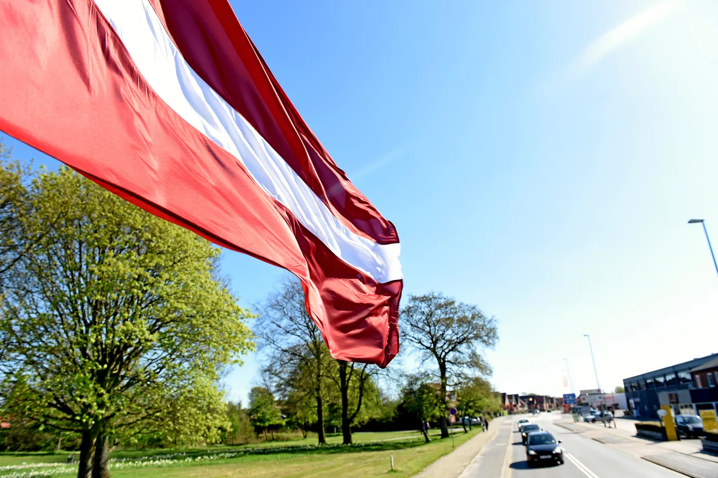 Latvijas karogs.