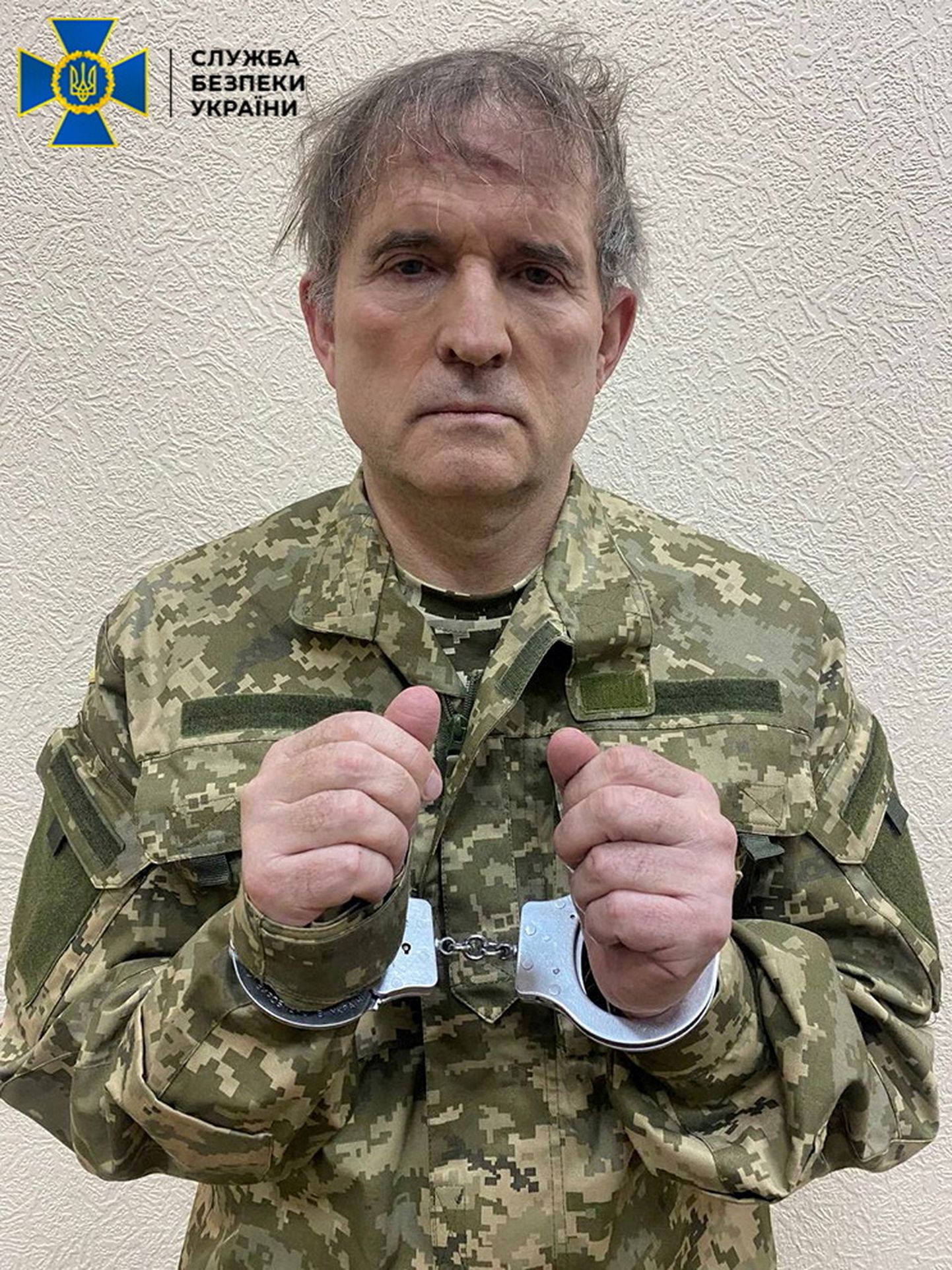 Ukrainā aizturētais prokrieviskais politiķis Viktors Medvedčuks.