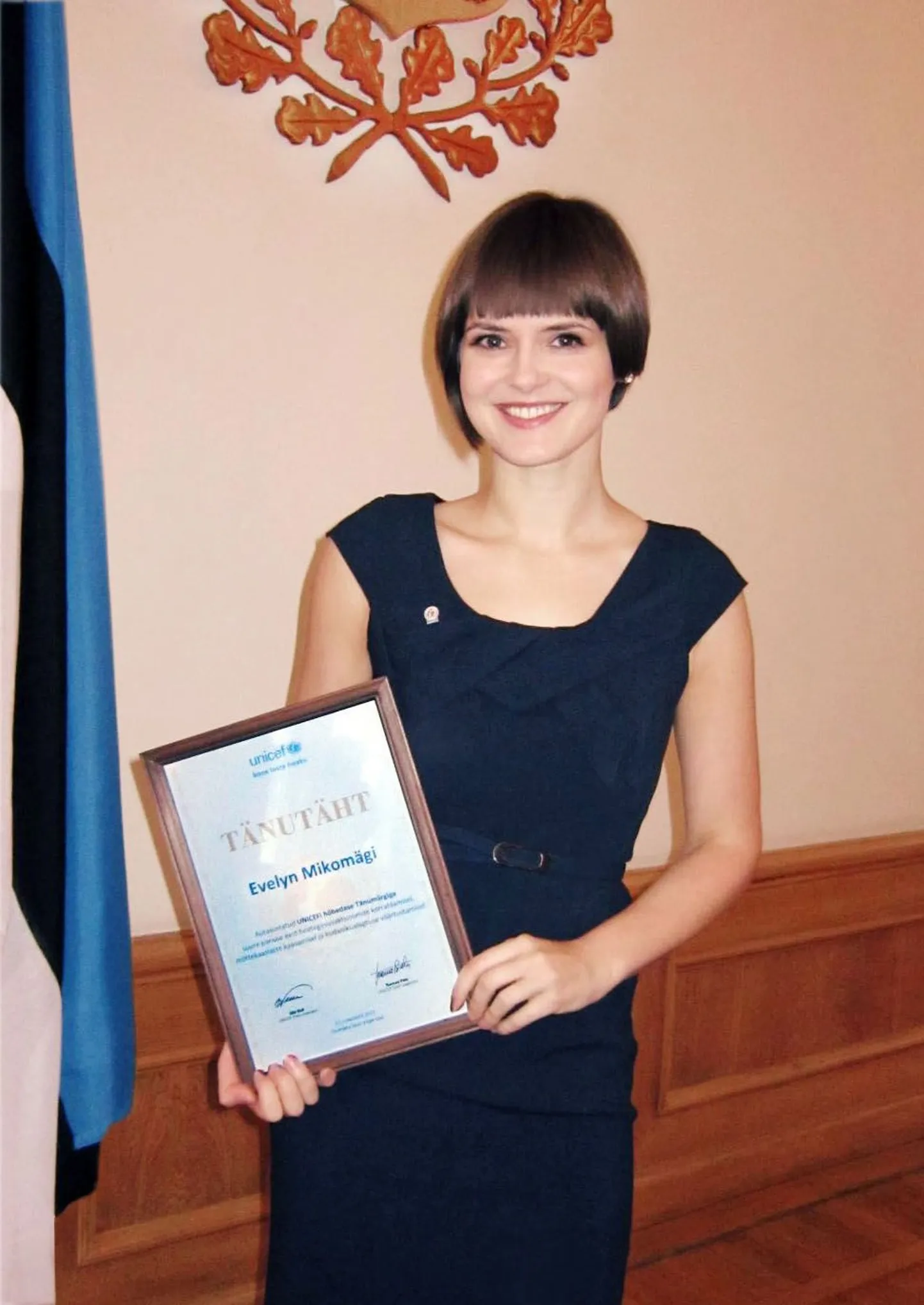 Evelyn Mikomägi, ürituse patroon ja UNICEFi hõbemedali laureaat.