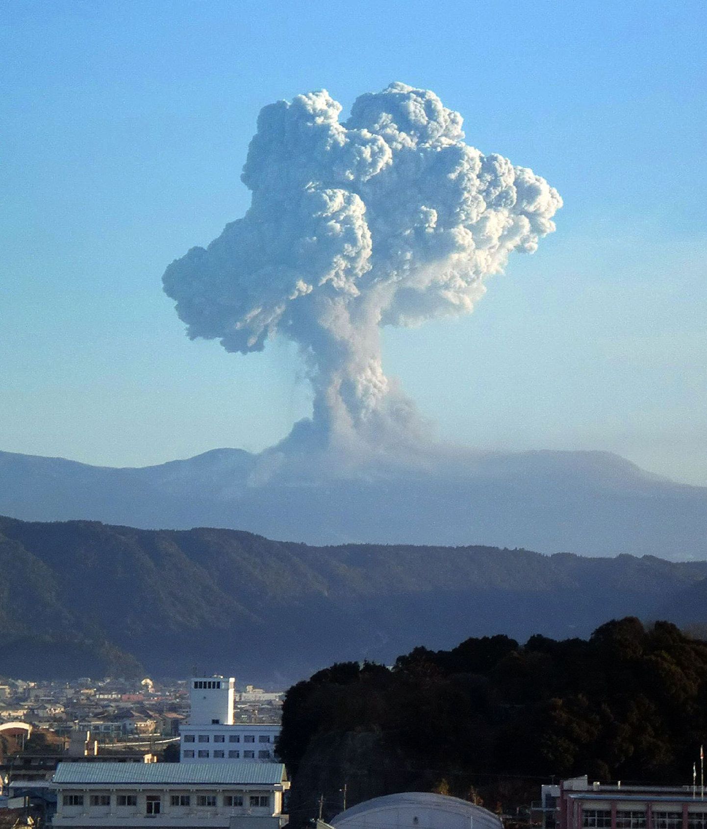 Shinmoedake vulkaan.