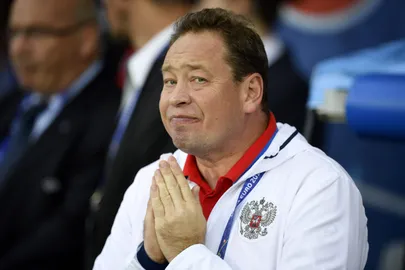 Nõutu venelaste peatreener Leonid Slutski. Foto: