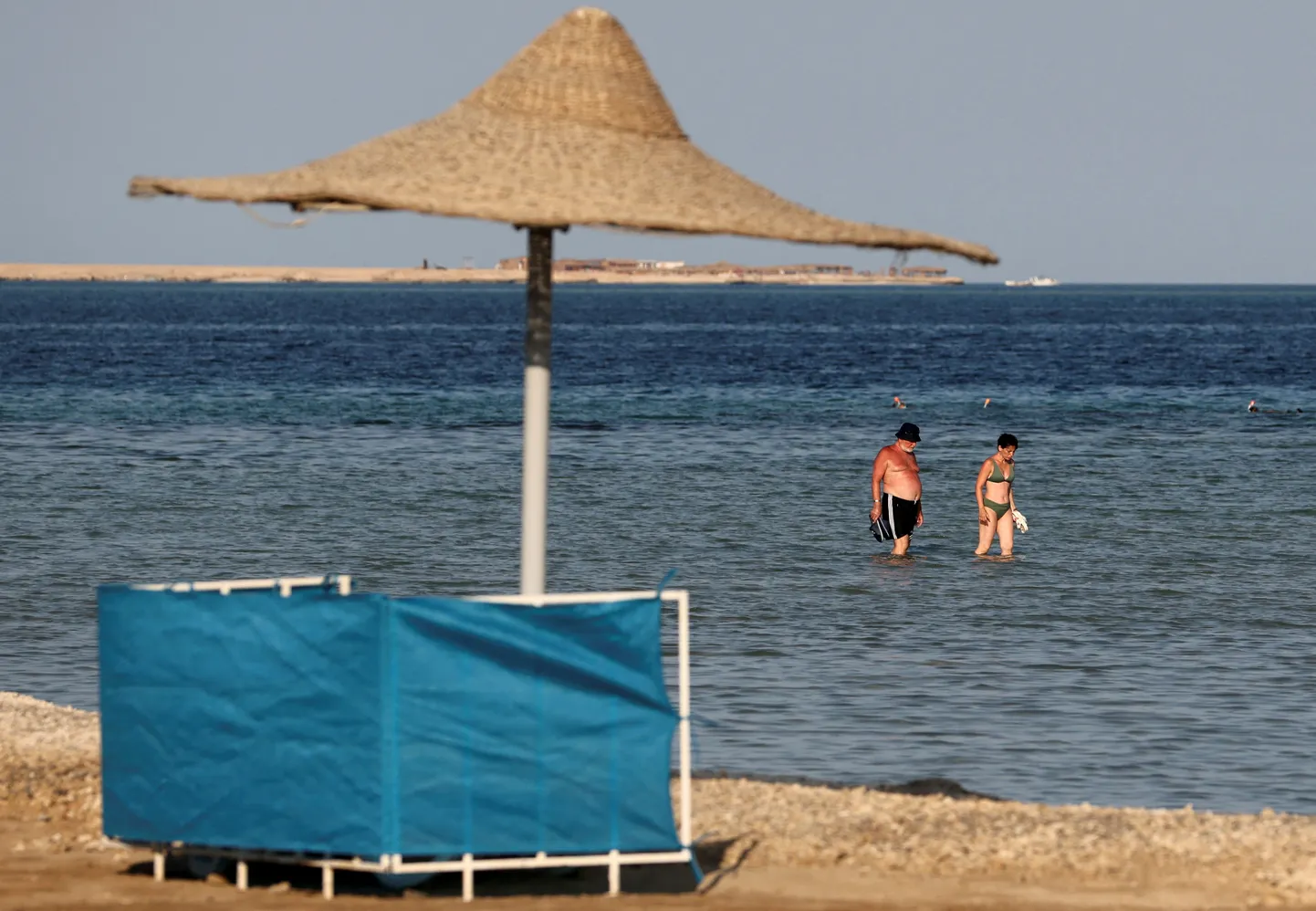 Turistid Hurghada rannas.