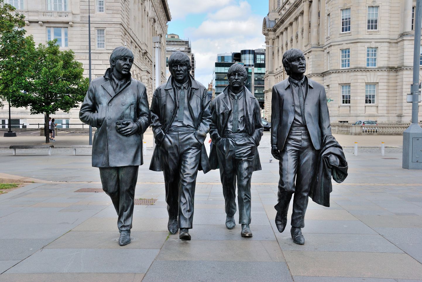 Grupas "The Beatles" piemineklis Anglijas pilsētā Liverpūlē