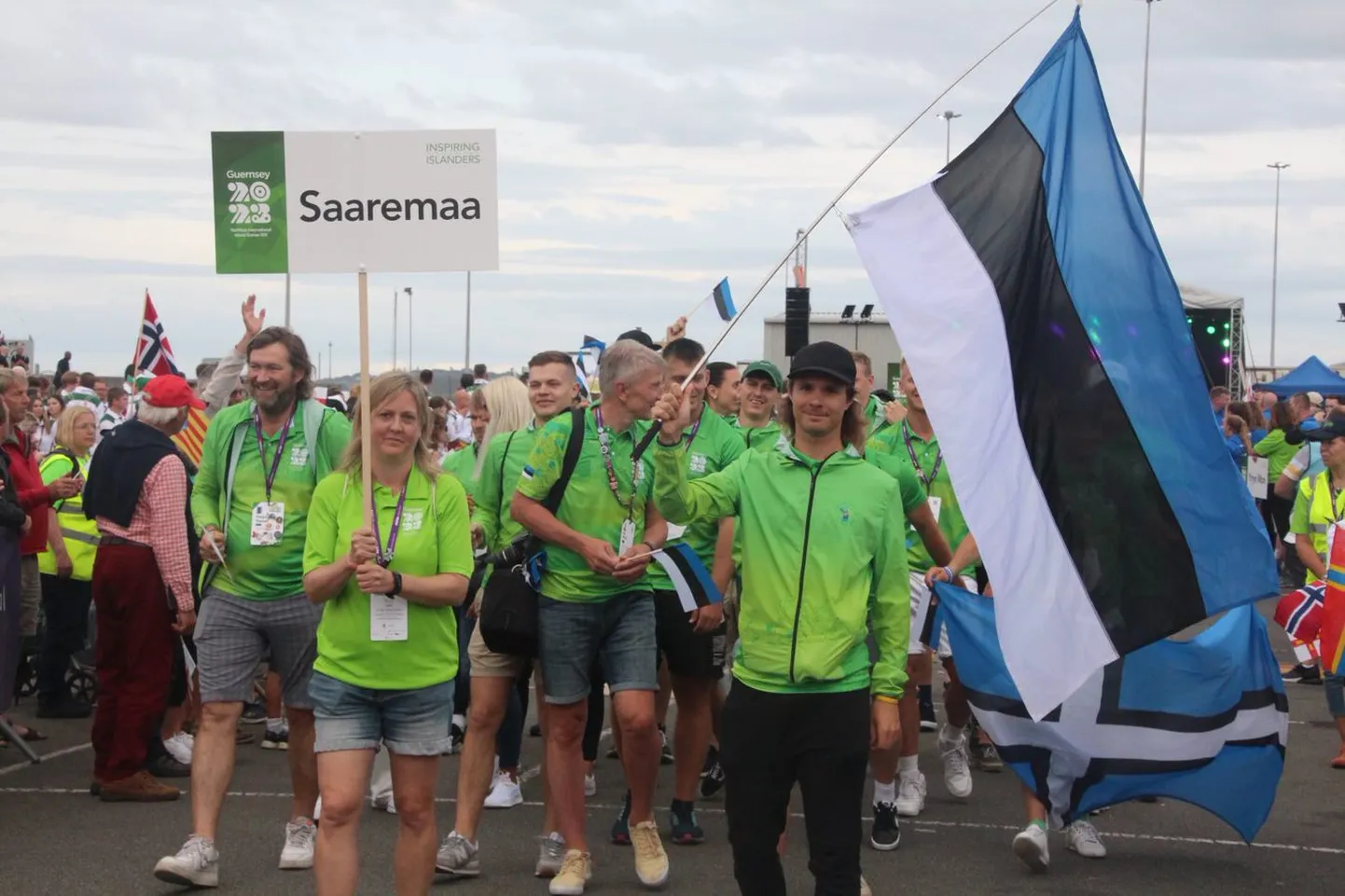 SAARLASED eelmisel aastal Guernsey mängude avatseremoonial.