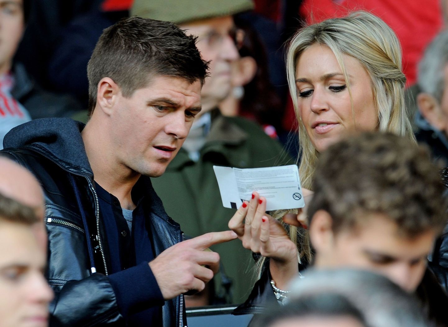 Steven Gerrard oma abikaasa Alexiga.