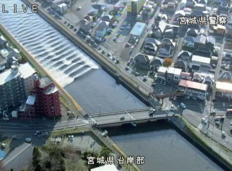 Jaapani Sunaoshi jõel tekkinud tsunami / Scanpix