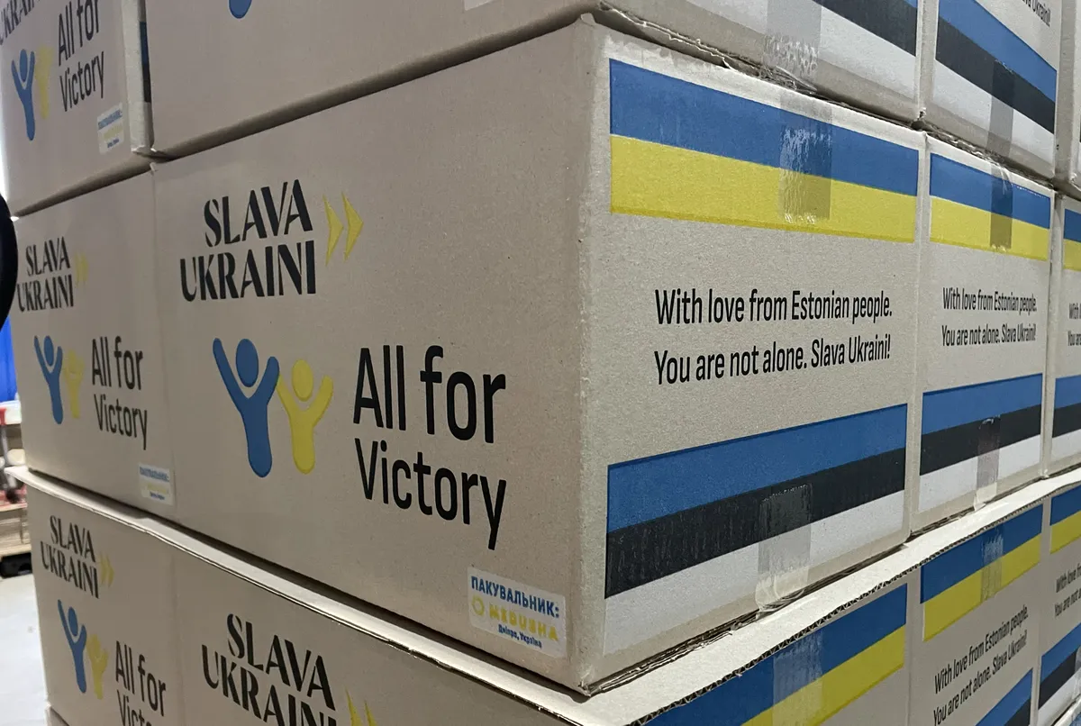 Slava Ukraini komplekteeritud Lootuse jõulude abipakid Ukrainas.