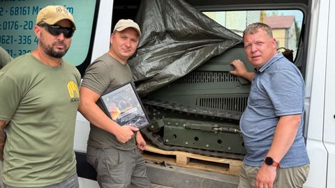 Ukraina rahvuskaart sai Viljandimaal valmistatud demineerimisroboti
