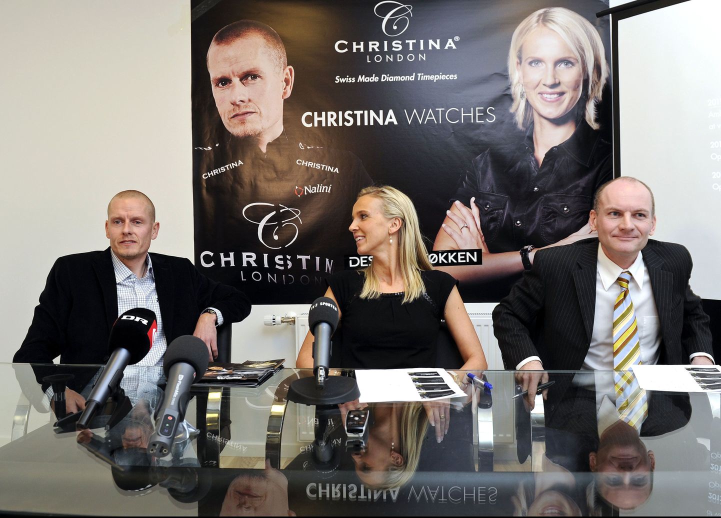 Michael Rasmussen (vasakul), Christina Watchesi disainer Christina Hembo (keskel) ja tiimi juht Claus Hembo.
