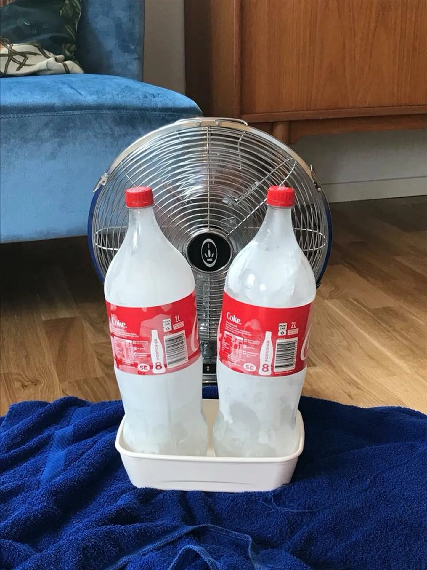 Jahutuse saamiseks võib ventilaatori ette panna veega täidetud pudelid, mis eelnevalt mõneks ajaks sügav­külmas olnud.