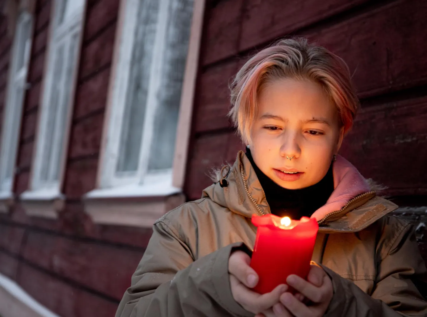 13aastane Herman Avandi Pärnus oma koduõuel.