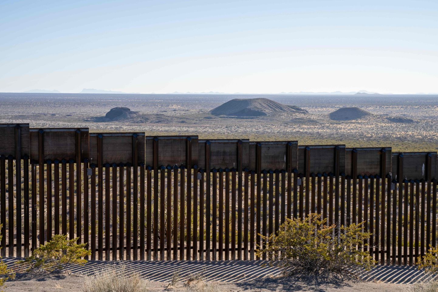 Osa piirimüürist New Mexico osariigis.