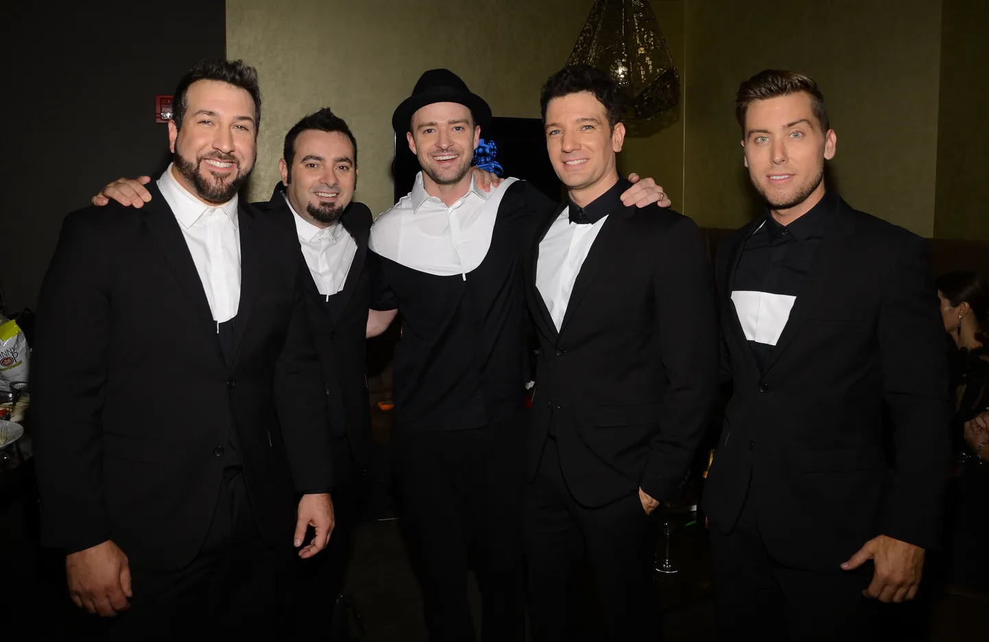 'N Sync: Joey Fatone, Chris Kirkpatrick, Justin Timberlake, JC Chasez, Lance Bass