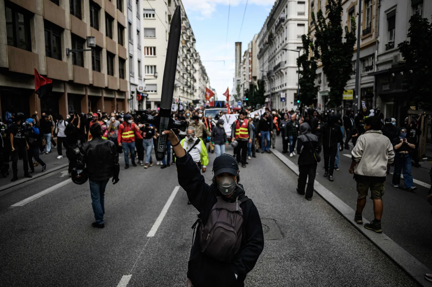 Lyoni meeleavaldus rassismi ja politseivägivalla vastu.
