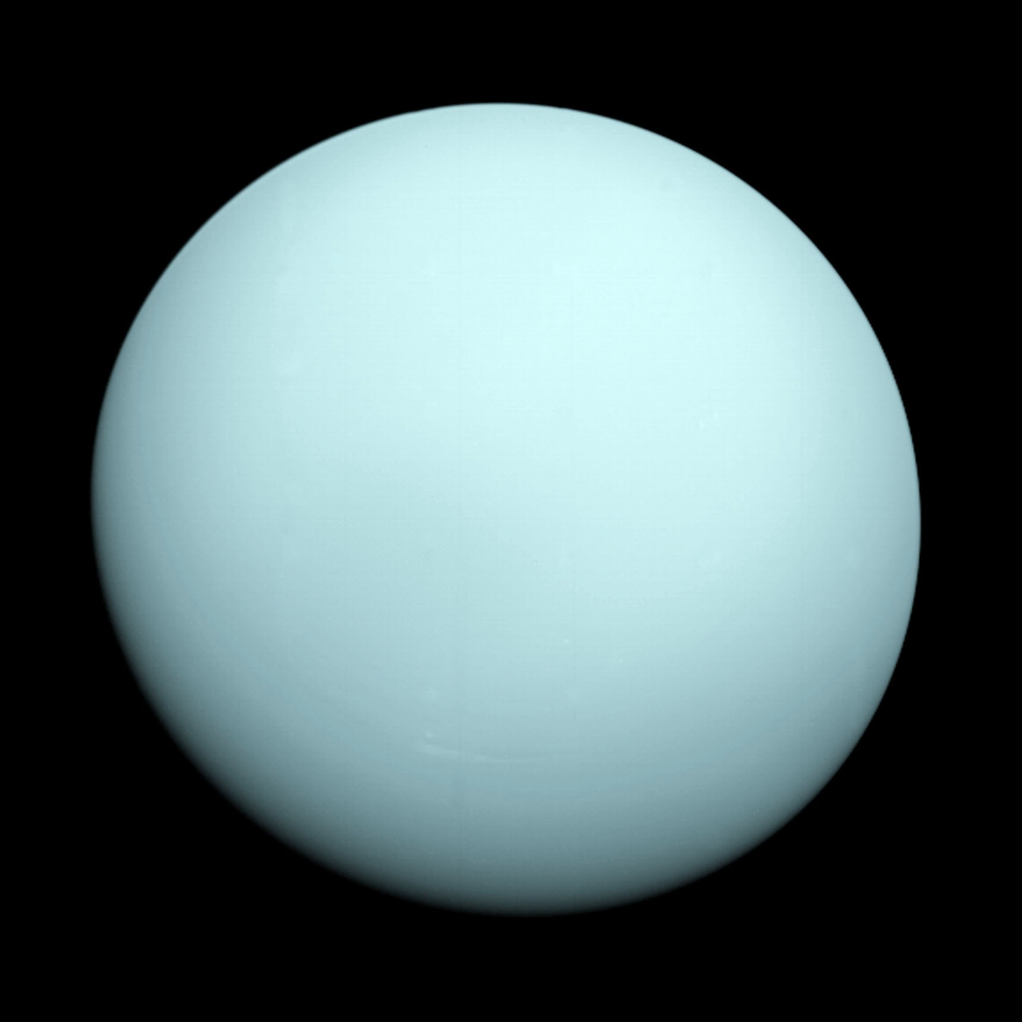 Kosmosesond Voyager 2 tehtud ülesvõte kaugest sinakast Uraanist
