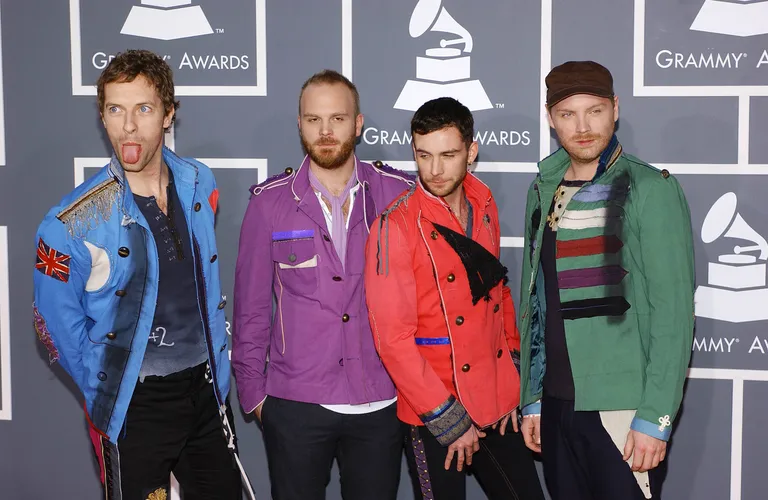 Coldplay vasakult: Jon Buckland, Will Champion, Guy Berryman ja Chris Martin 2009 USAs Los Angeleses Grammy muusikaauhindade jagamisel.