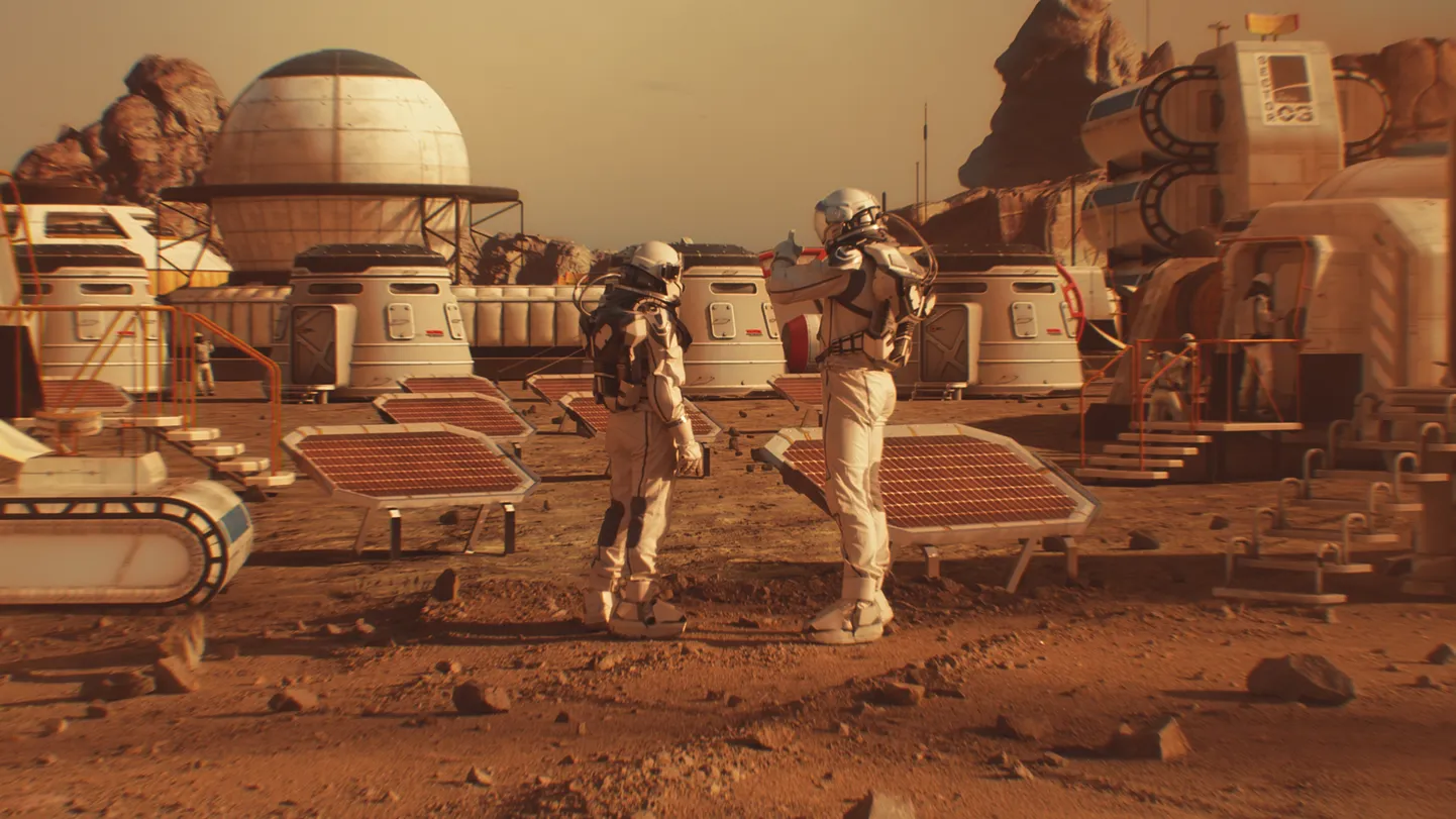 Mars ja potentsiaalsed inimasulad. Pilt on illustratiivne.