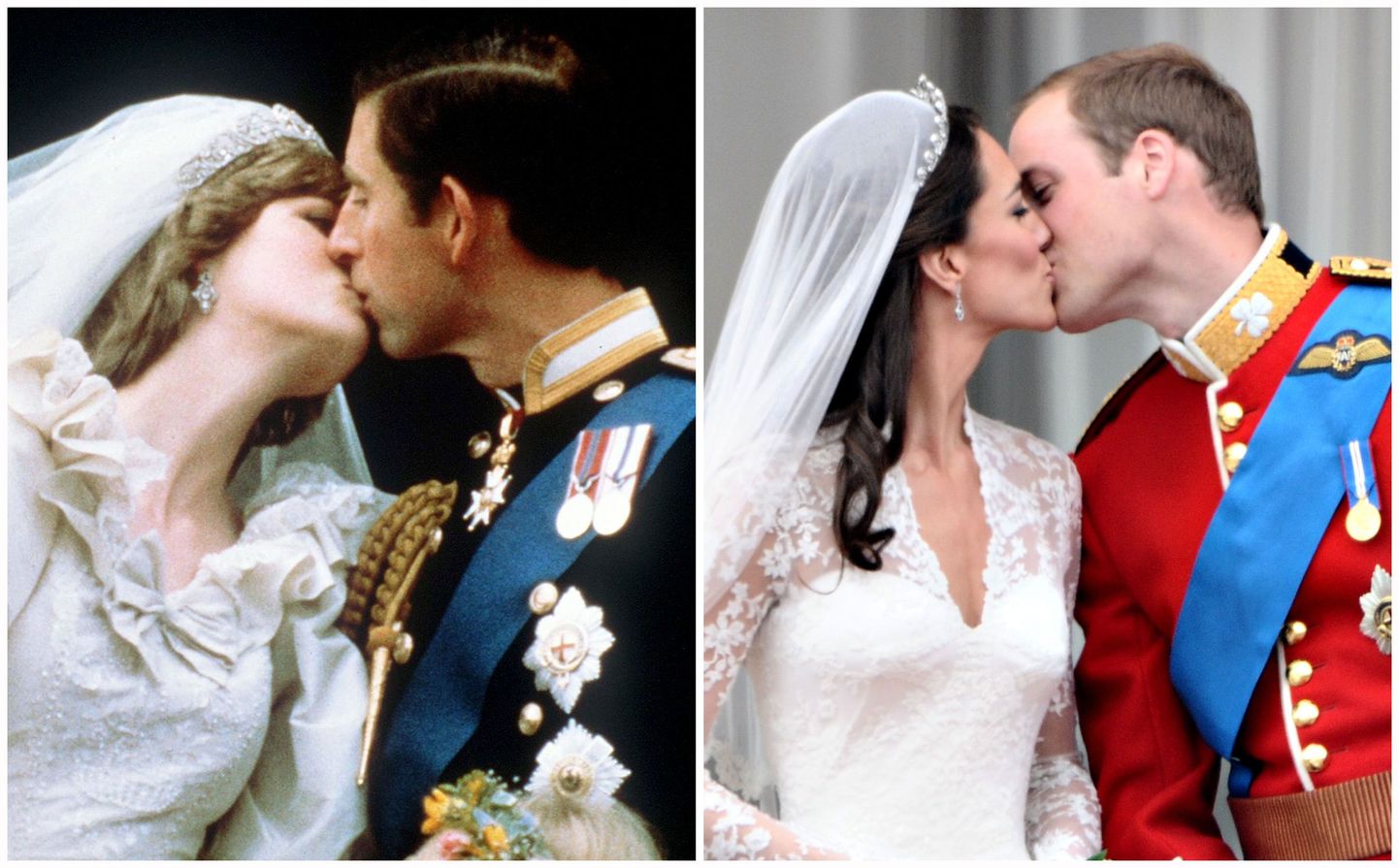 Prints Charles ja printsess Diana (29. juuli 1981) ning prints William ja hertsoginna Catherine (29. aprill 2011)