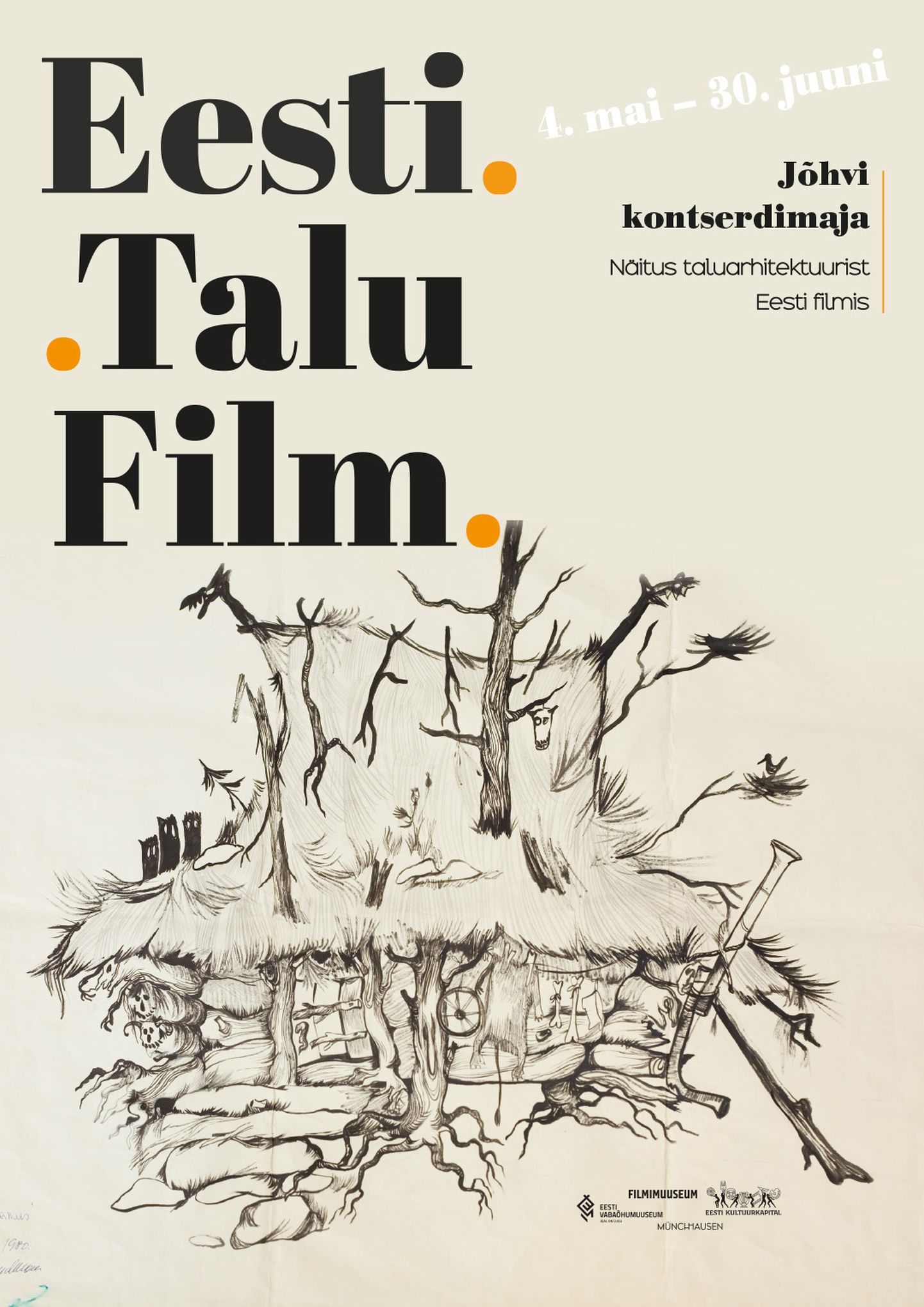 Выставка "Eesti. Talu. Film" открыта с 4 мая по 30 июня 2022 года.