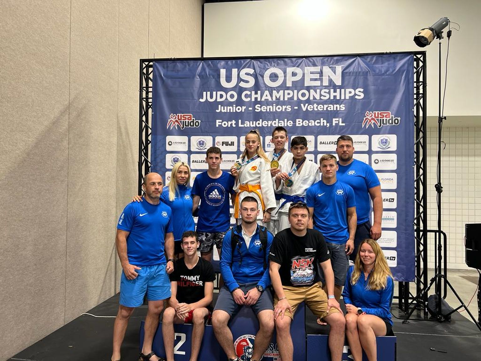 Сборная дзюдоистов Эстонии на сороевнованиях US Open.