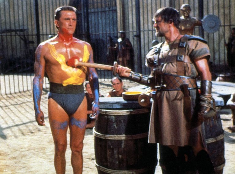 Kaader filmist «Spartacus», keskel Kirk Douglas
