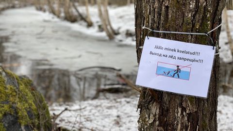 Со среды в Эстонии запрещается выход на лед большинства внутренних водоемов