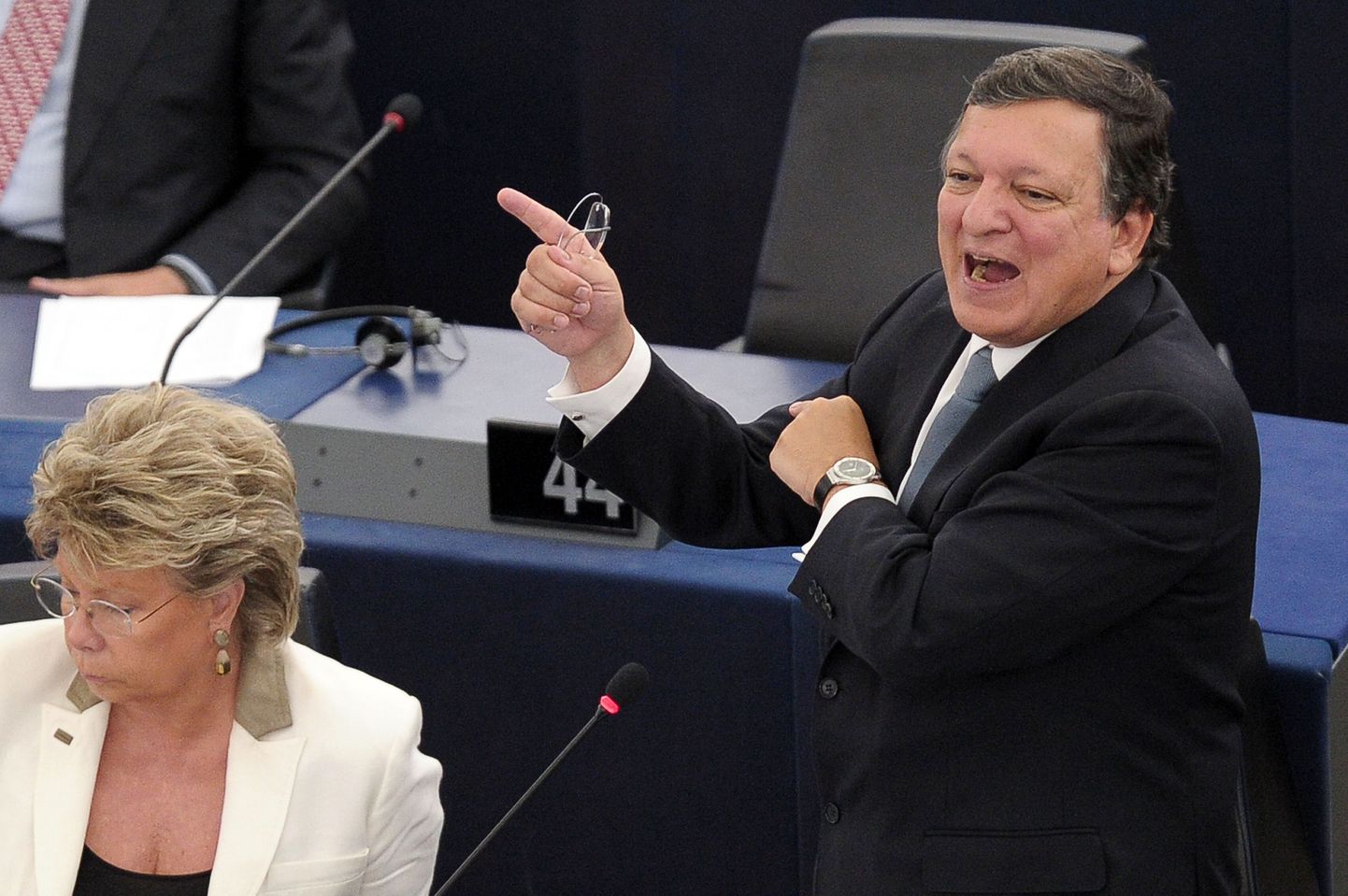 Euroopa Komisjoni president Jose Manuel Barroso täna Europarlamendi saadikute ees esinemas.