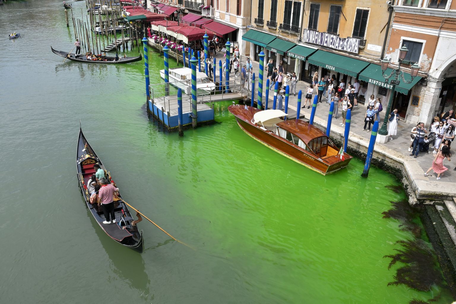 Ereroheline vedelik Veneetsia Suures kanalis.
