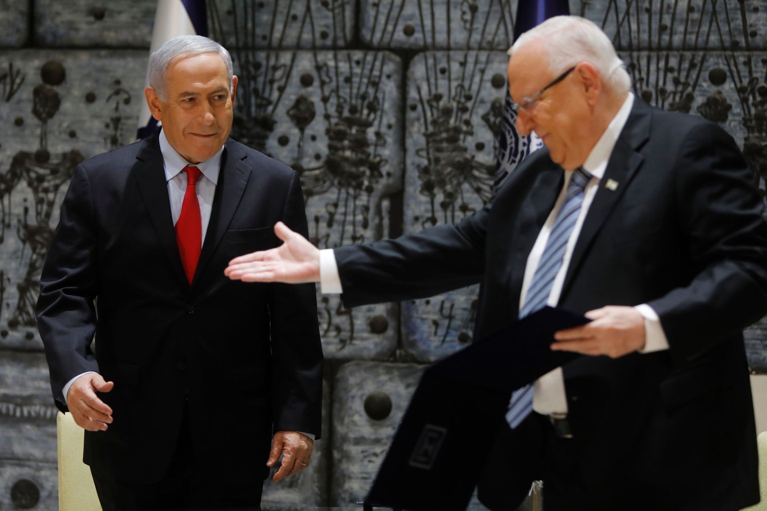 Iisraeli peaminister Benjamin Netanyahu ja president Reuven Rivlin.