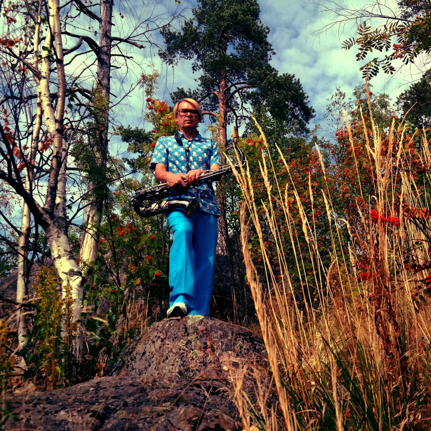 Jimi Tenor on pildil oma signatuurpilli saksofoniga, aga viimasel ajal istub talle ka flööt