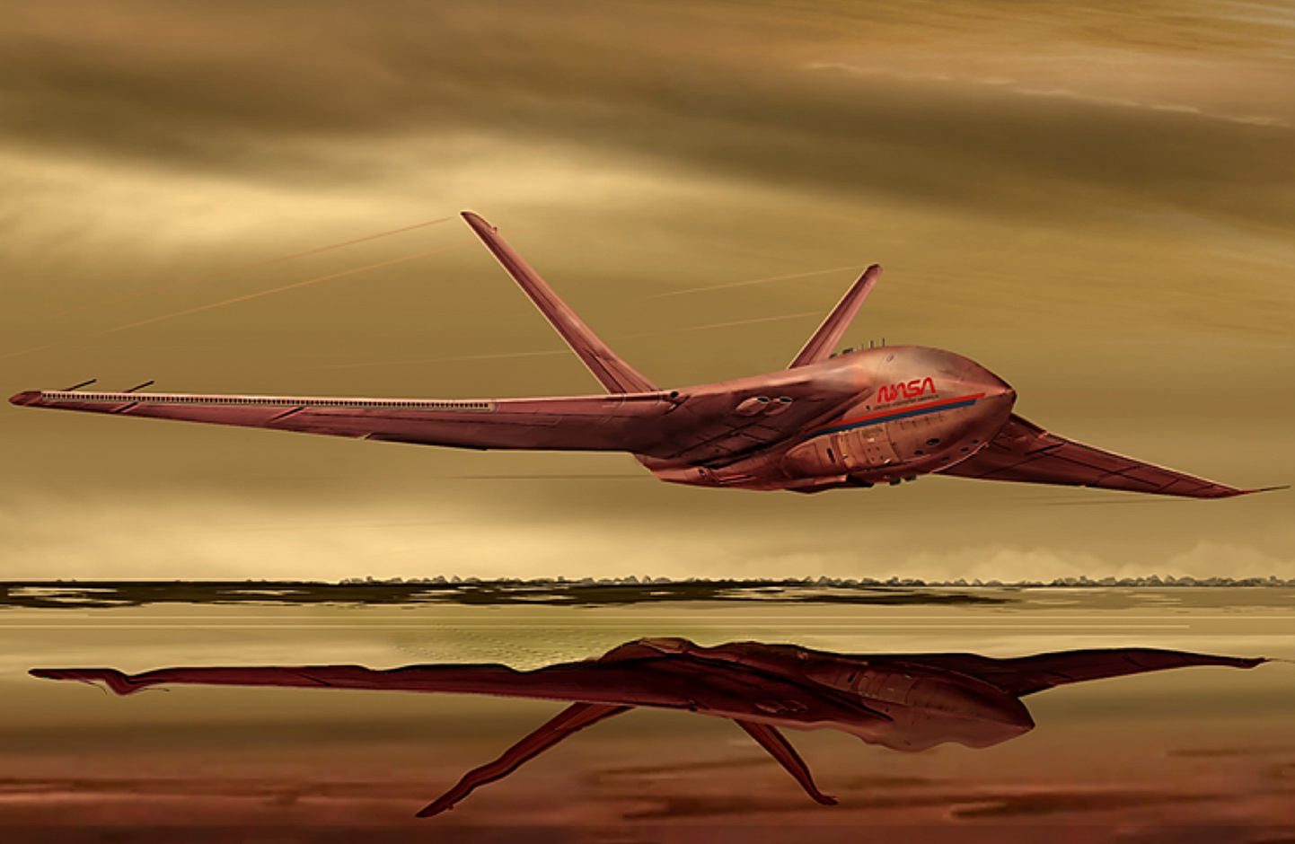 Kunstniku ettekujutus uuest lennufirmast TitanAir, millega saab Saturni kaaslase tihedas atmosfääris ringi lennata ja metaanijärvedele laskuda.