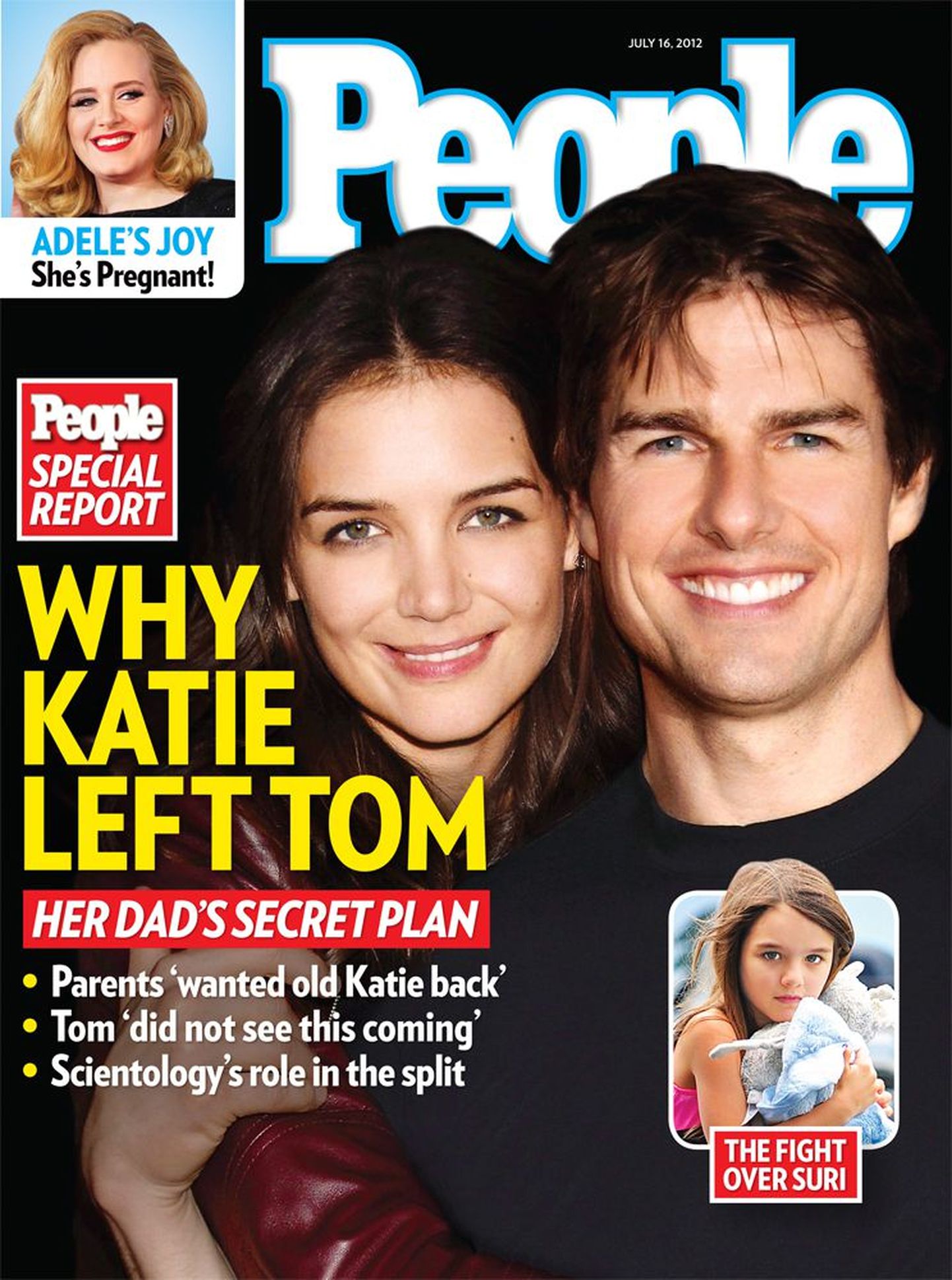 Katie Holmes ja Tom Cruise ajakirja People kaanel