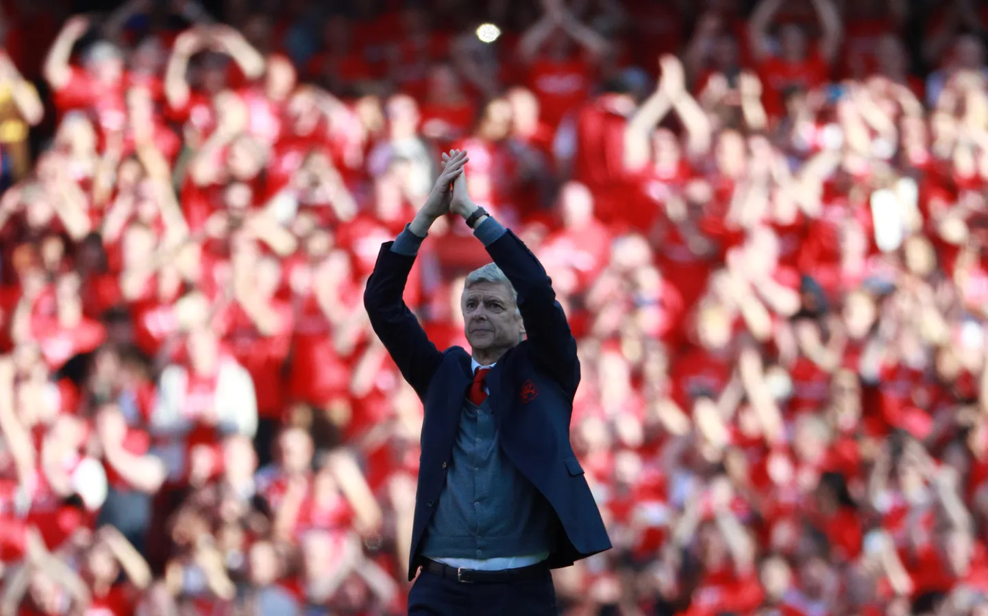 Arsene Wenger oma Arsenali lahkumismängul.