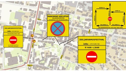 Viljandi [eel]arvamusfestival muudab kesklinnas liikluskorraldust