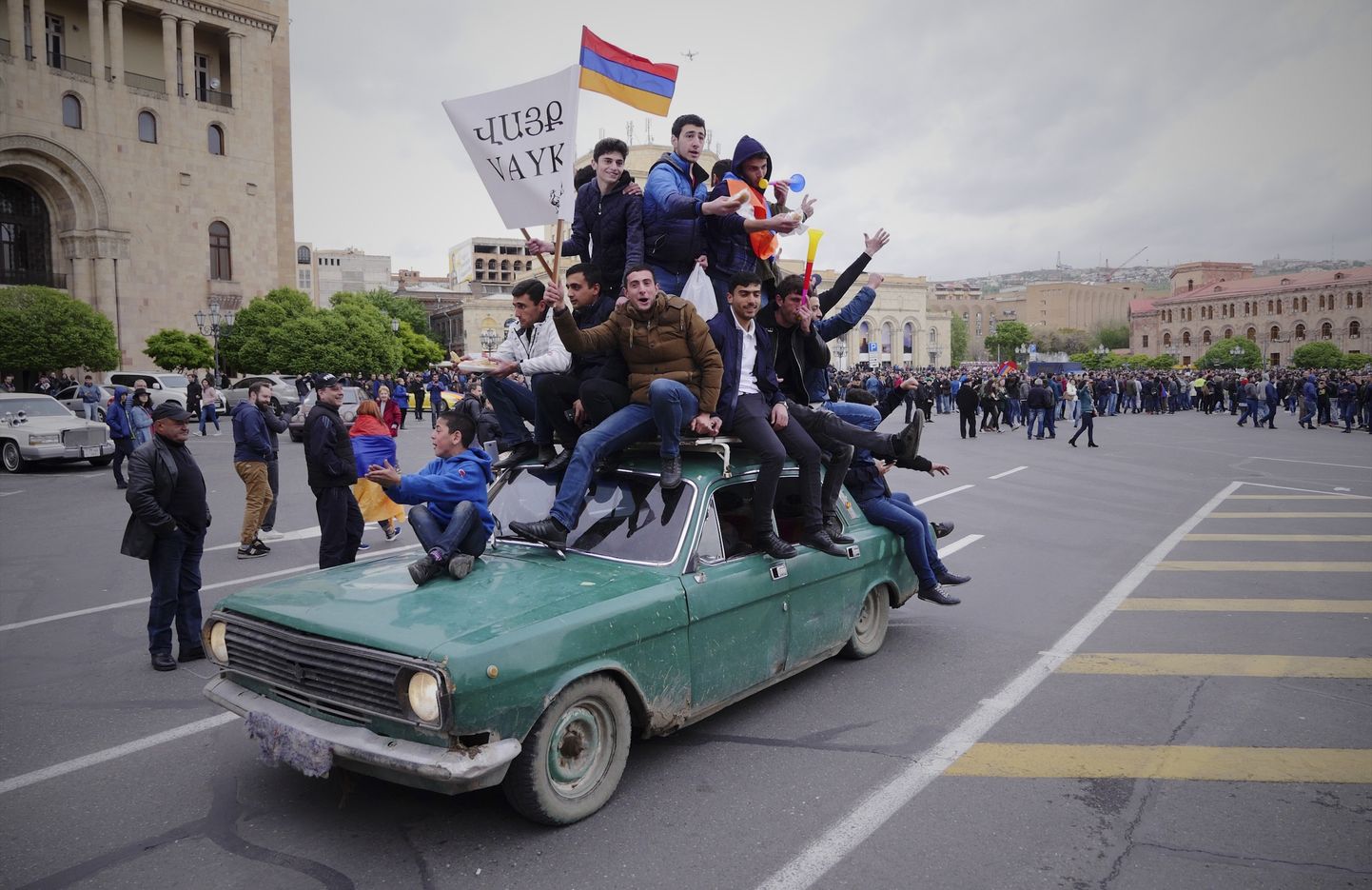 Meeleavaldajad Armeenia pealinnas Jerevanis.