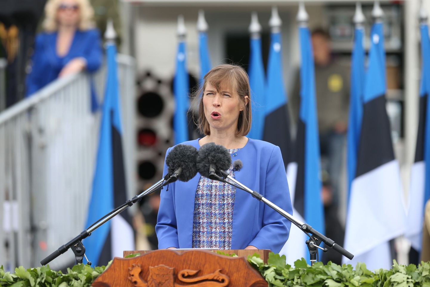 President Kersti Kaljulaid peab võidupüha paraadil kõne.