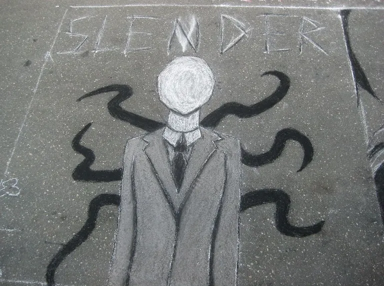 Slender Man tänavajoonistusena