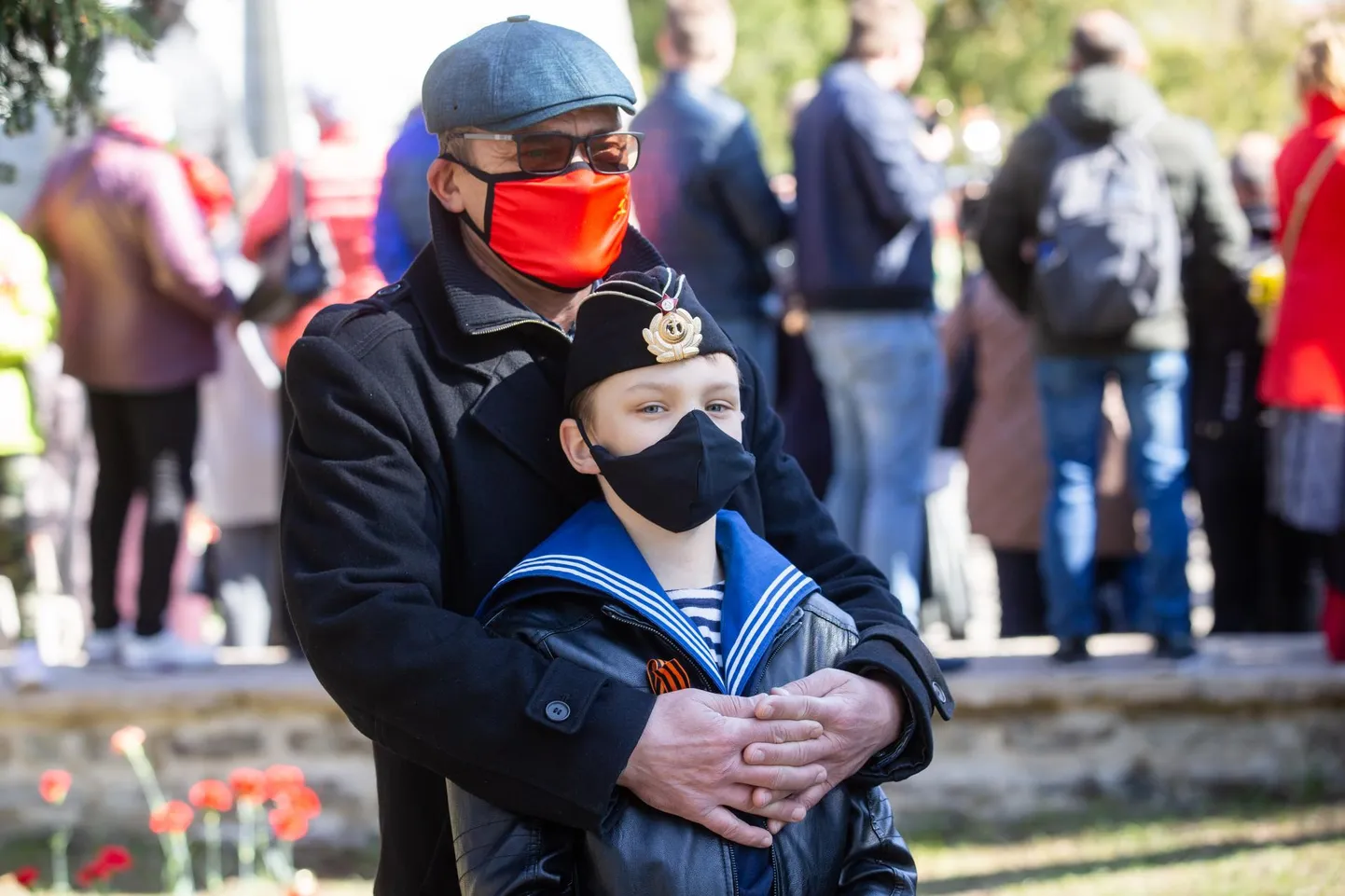 9. mai 2021. Teise maailmasõja lõpu tähistamine Pronkssõduri juures.