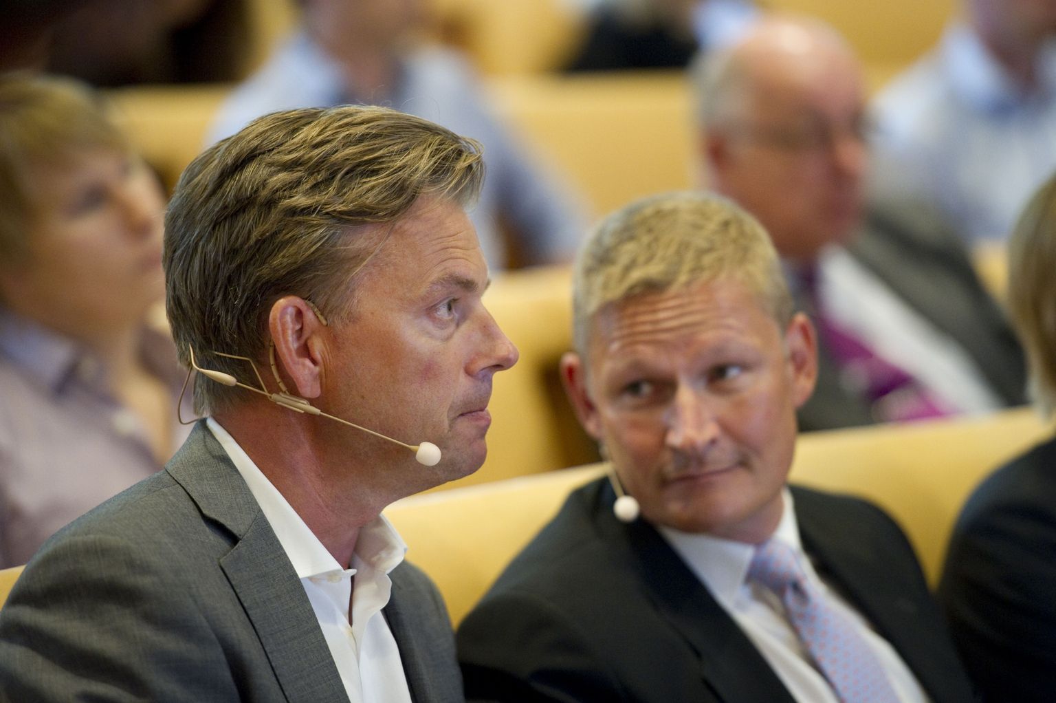 Swedbanki lahkunud juhid Michael Wolf (vasakul) ja Göran Bronner.