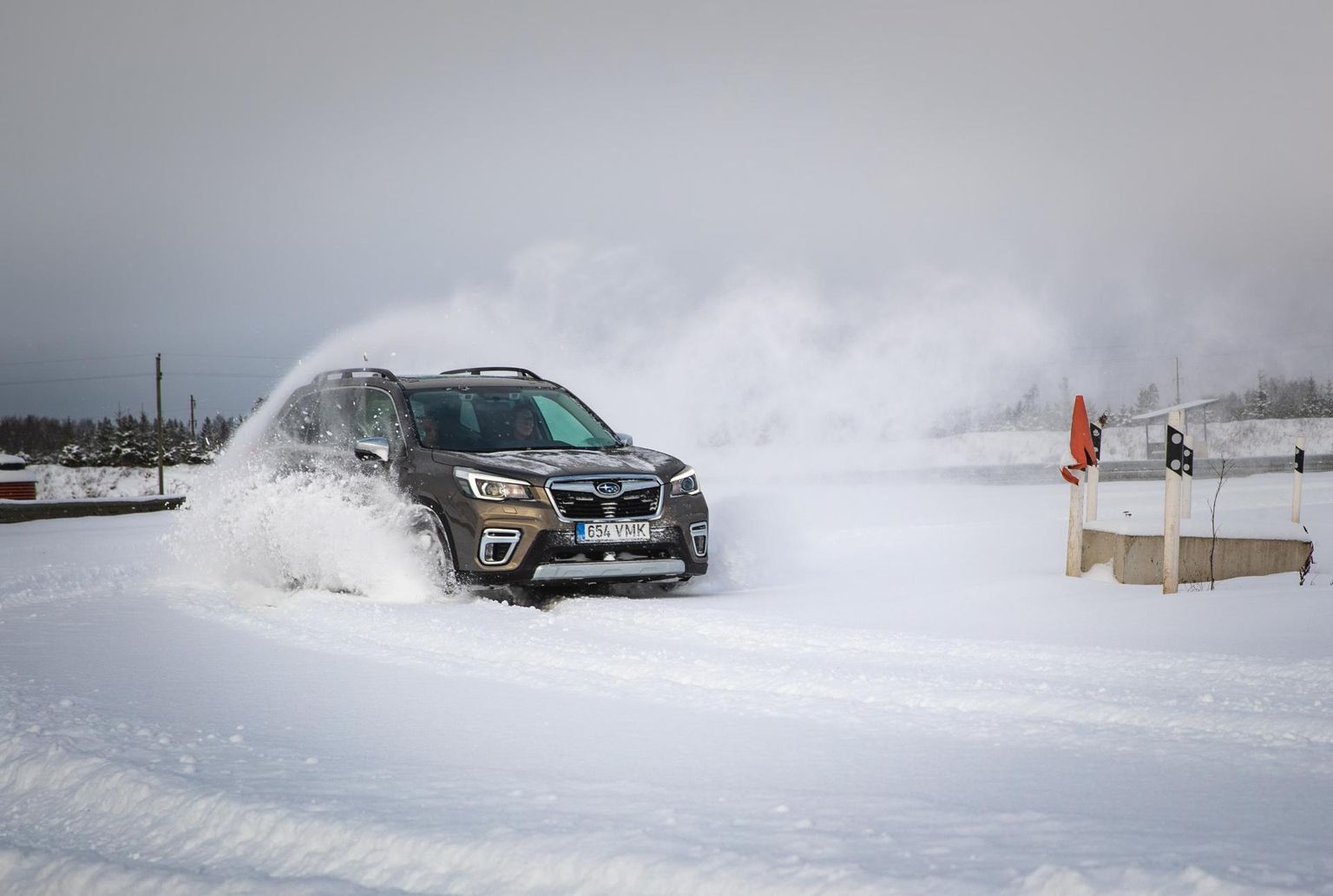 01.02.2021, Tallinn. Subaru Forester Laitse rallipargi talvistel radadel. FOTO: MADIS VELTMAN/POSTIMEES