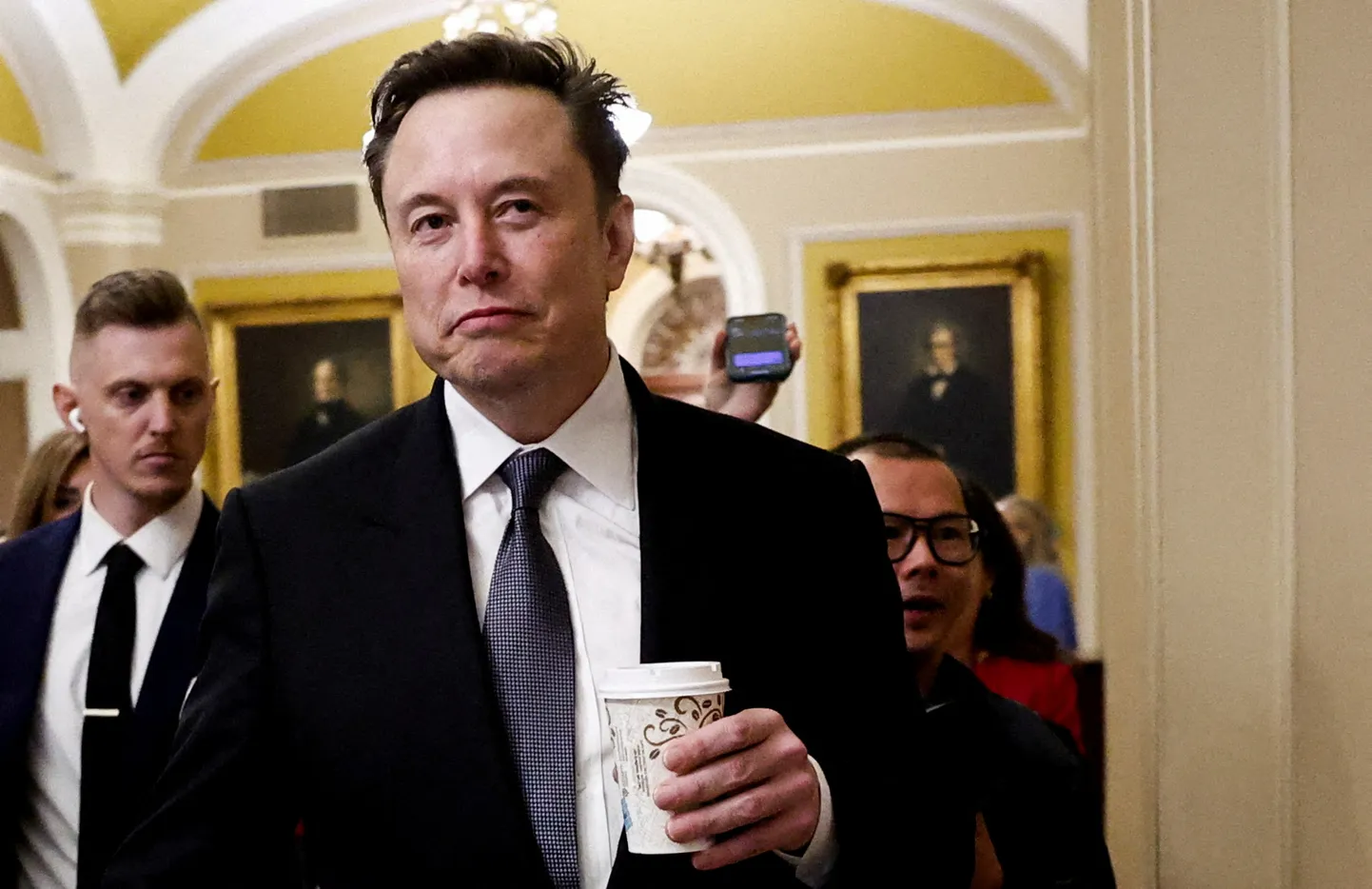 Elon Musk Ühendriikide Kapitooliumis.