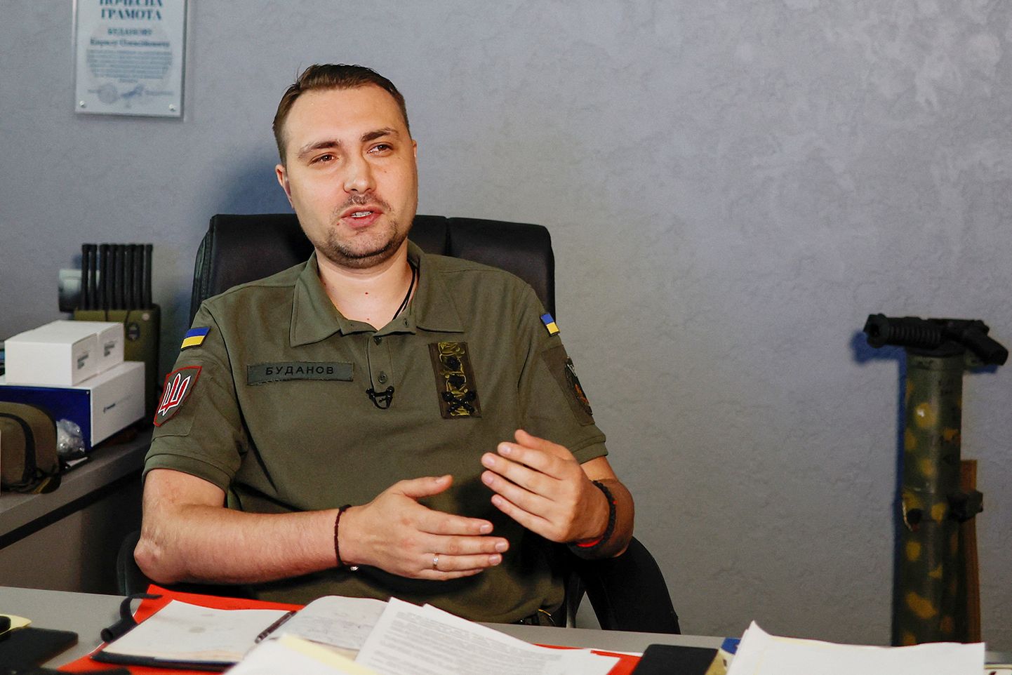 Ukrainas Aizsardzības ministrijas Galvenās izlūkošanas pārvaldes vadītājs Kirilo Budanovs