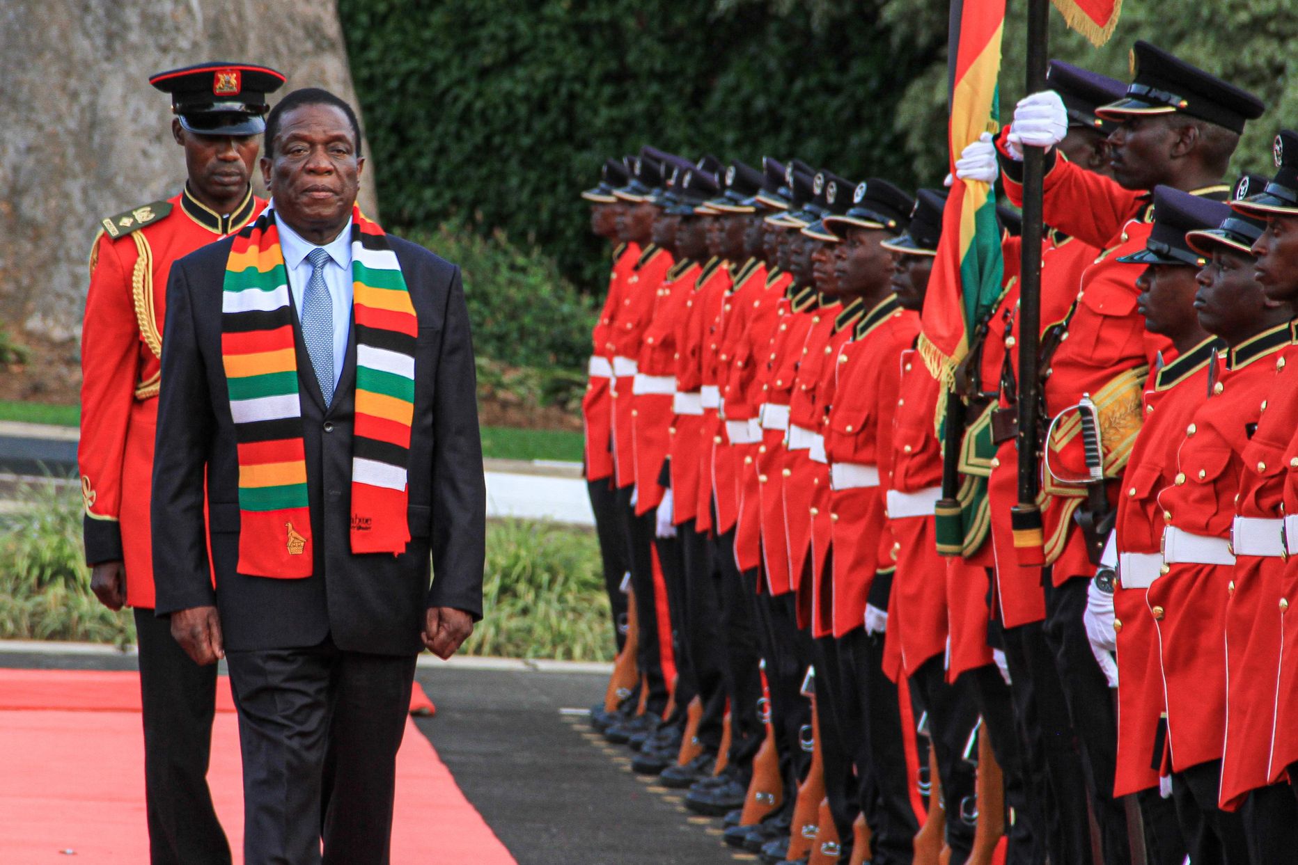 Zimbabwe president Emmerson Mnangagwa.