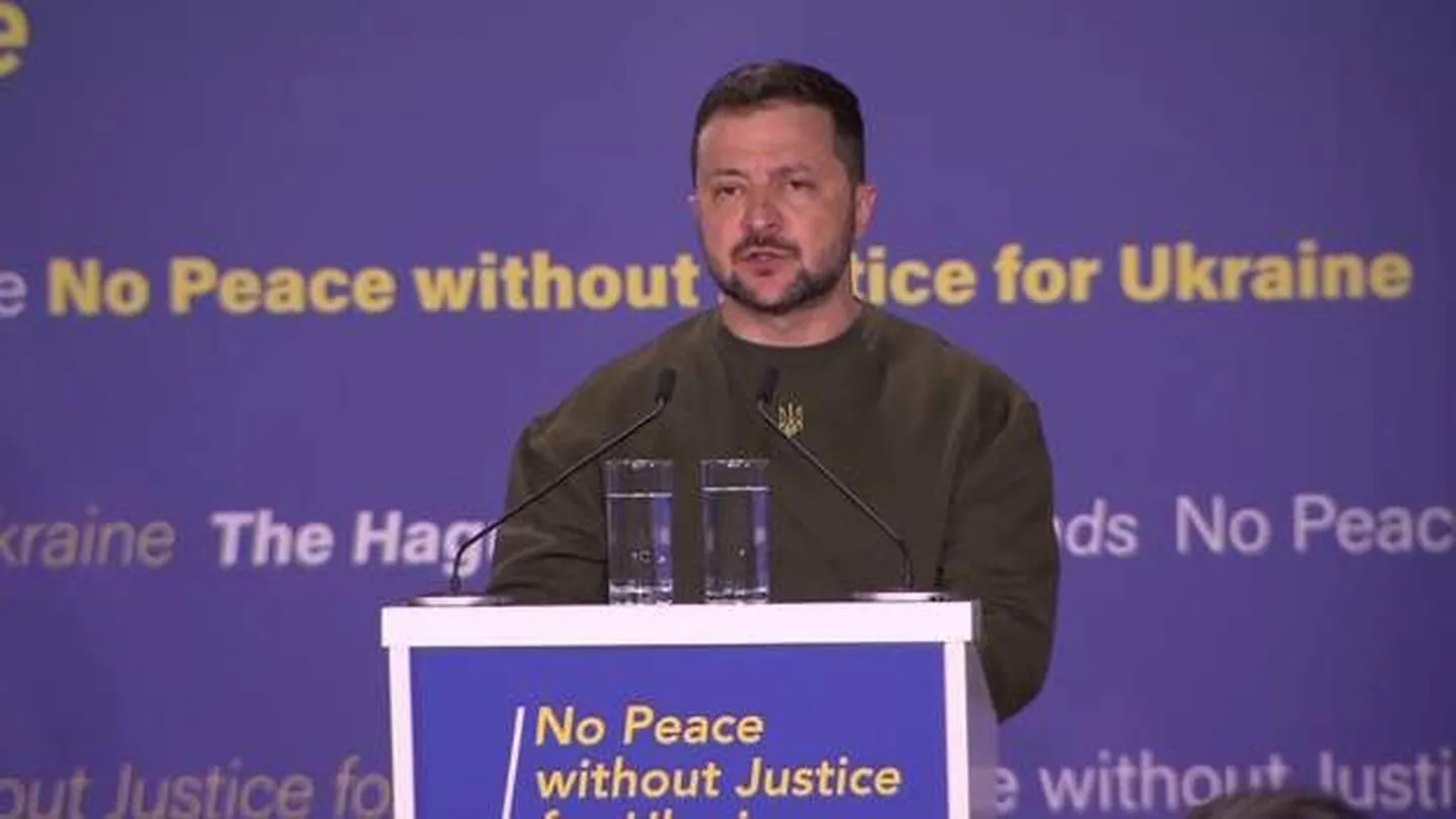 Президент Украины Владимир Зеленский в Гааге.